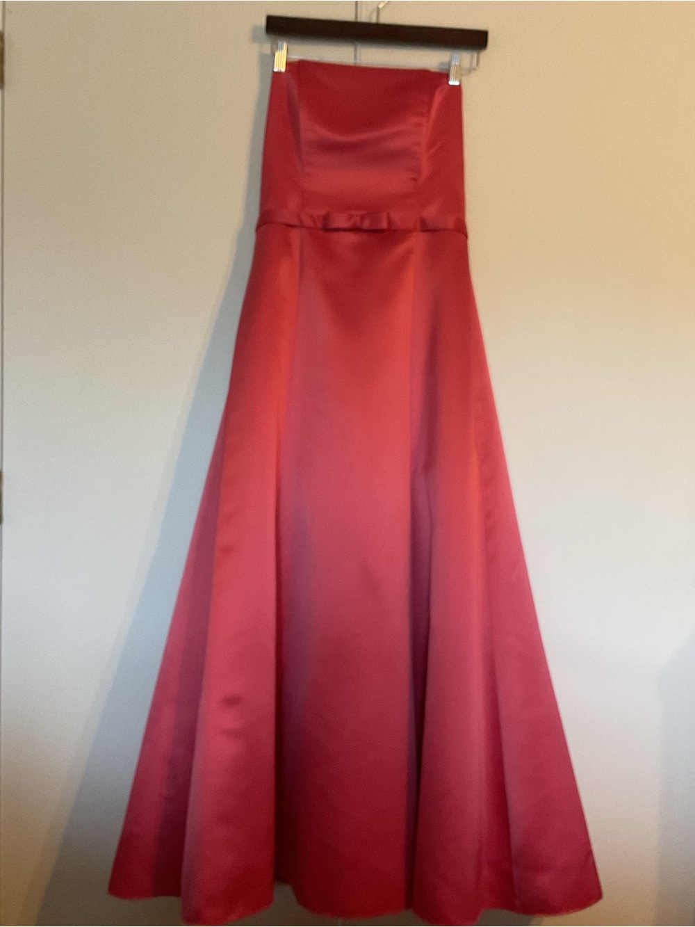 Jessica McClintock Gunne Sax Coral Satin Bridesmaid Prom Formal Dress Sz 11/12